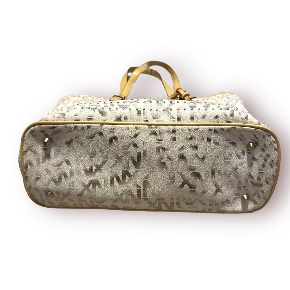 Noble Exchange Logo Monogram Studded Tote Bag - Picture 3 of 8